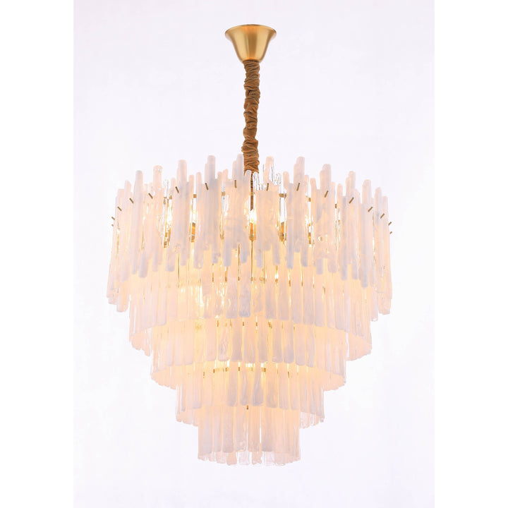 Blanche Tiered Murano Glass Chandelier