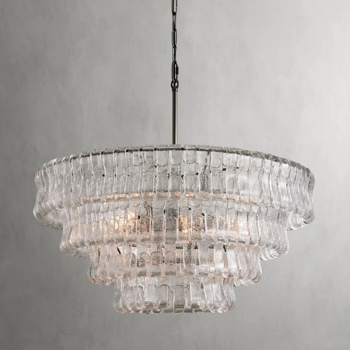 Elleson 4-Tier Glass Round Chandelier 36"D