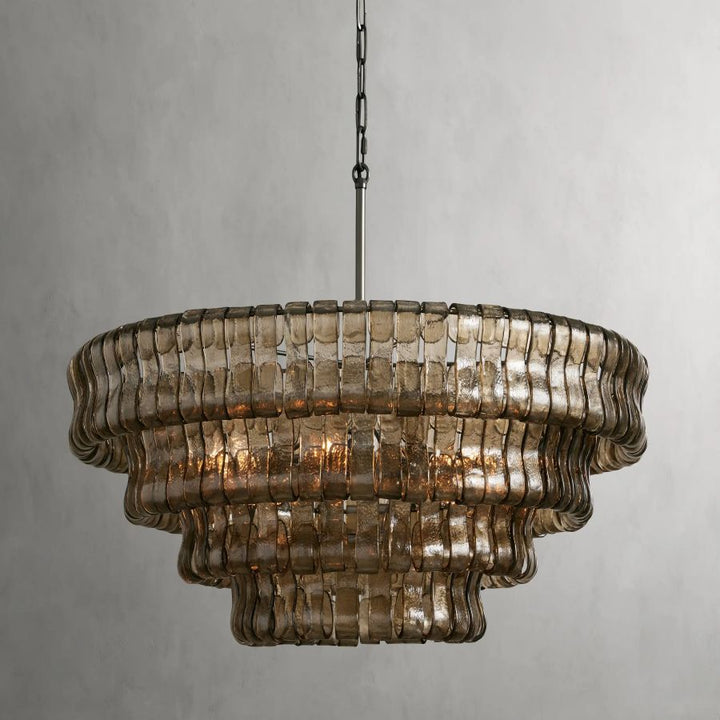 Elleson 4-Tier Glass Round Chandelier 36"D