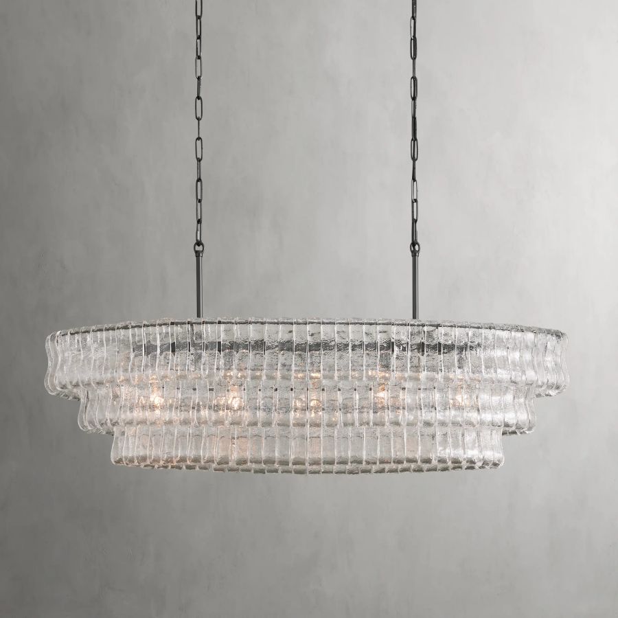 Elleson Glass Oval Chandelier 54"W/65"W