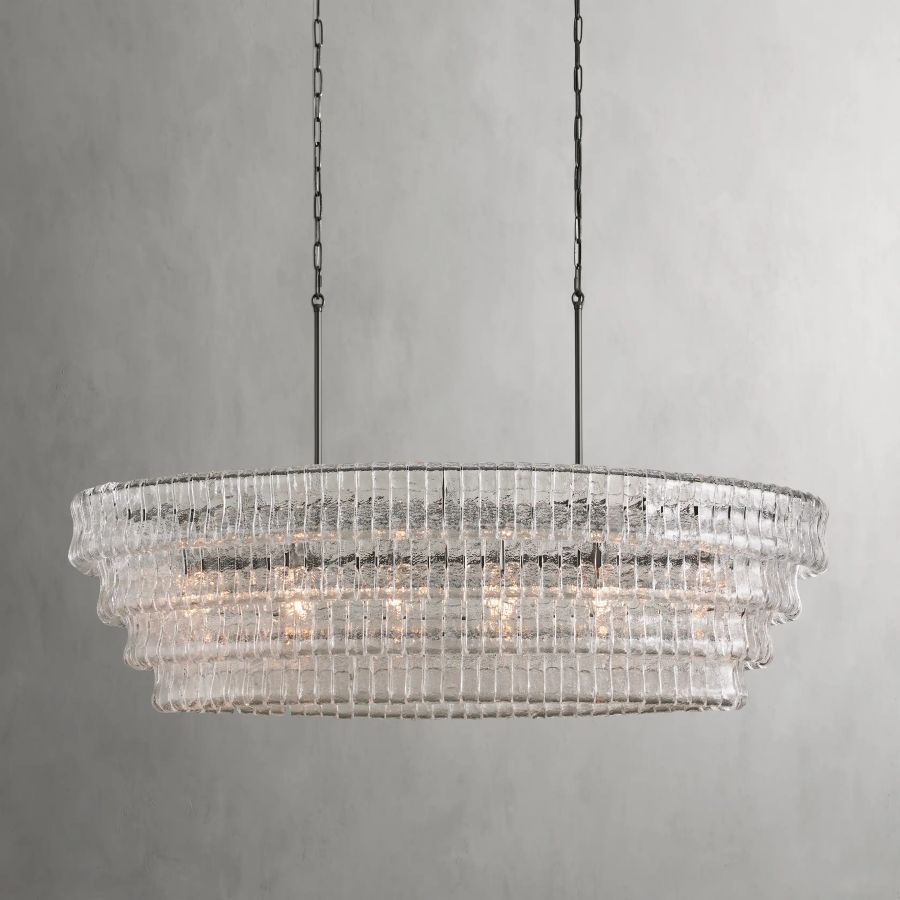 Elleson Glass Oval Chandelier 54"W/65"W