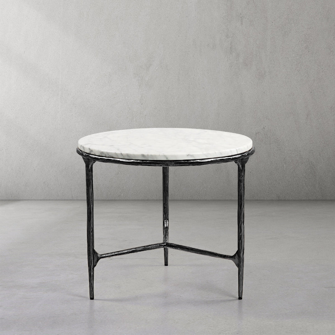 Thaddies Marble Round Side Table