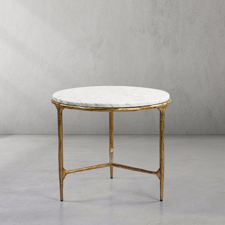 Thaddies Marble Round Side Table