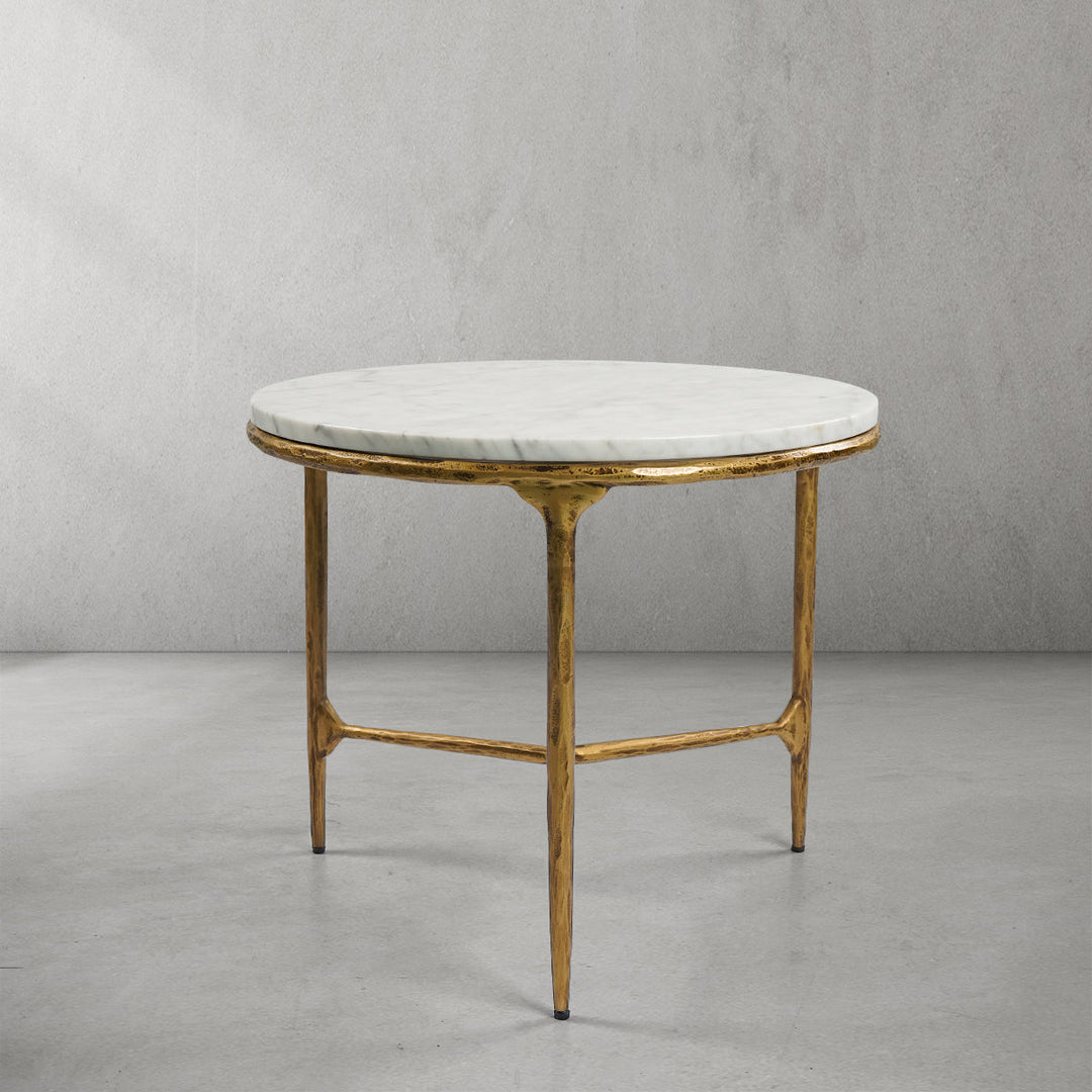 Thaddies Marble Round Side Table