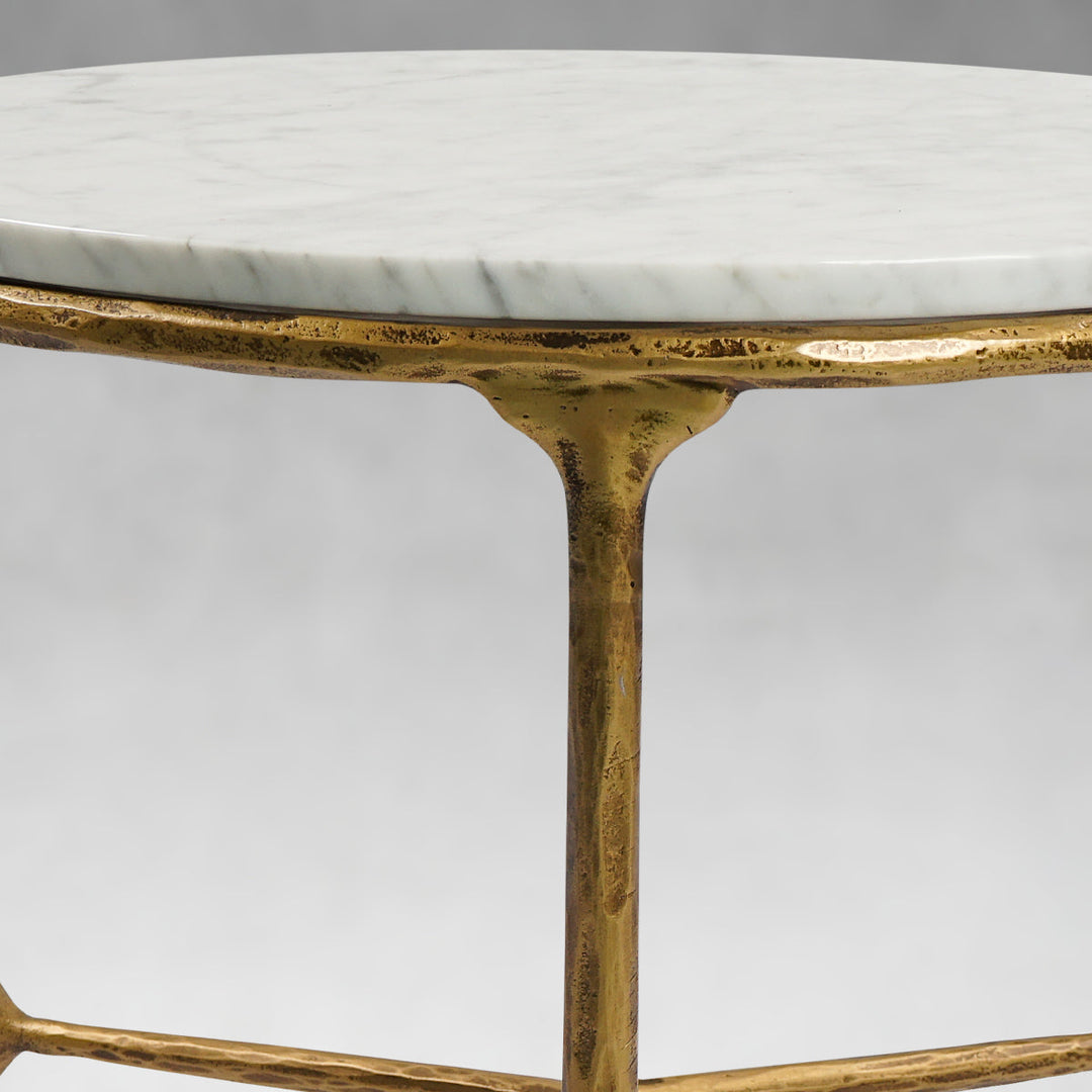 Thaddies Marble Round Side Table