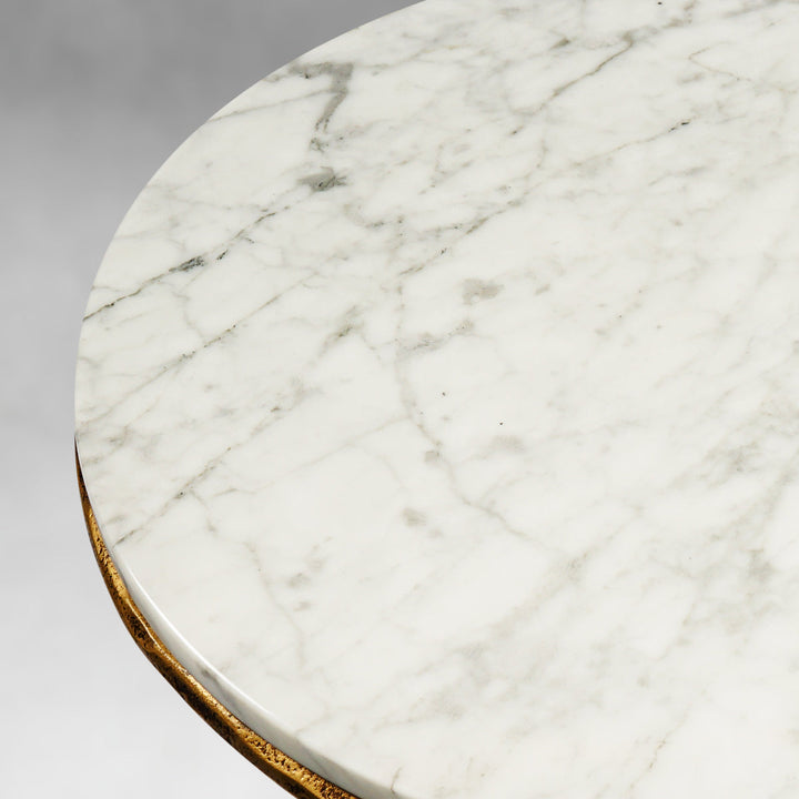 Thaddies Marble Round Side Table