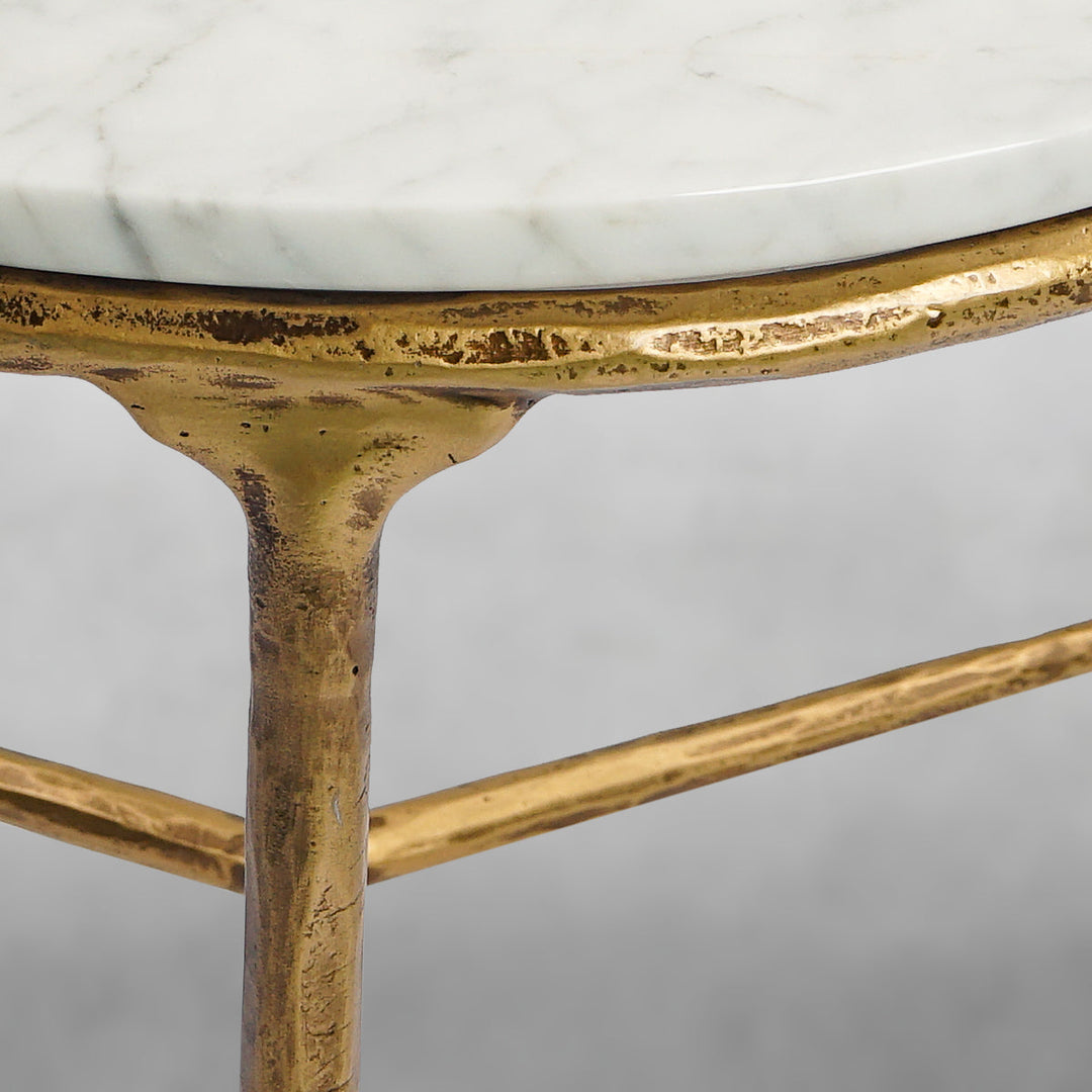 Thaddies Marble Round Side Table