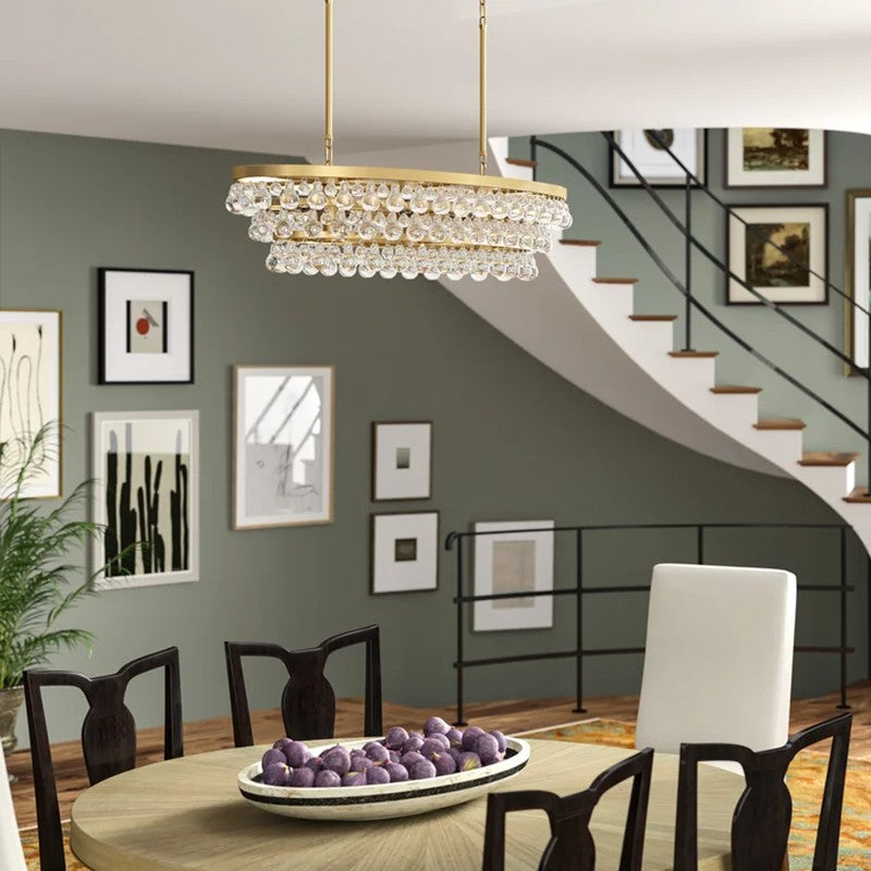 Abbe Bling Oval Chandelier 8-Light