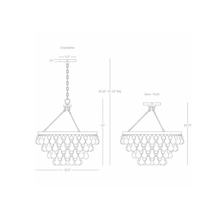 Abbe Bling Round Chandelier 4-Light