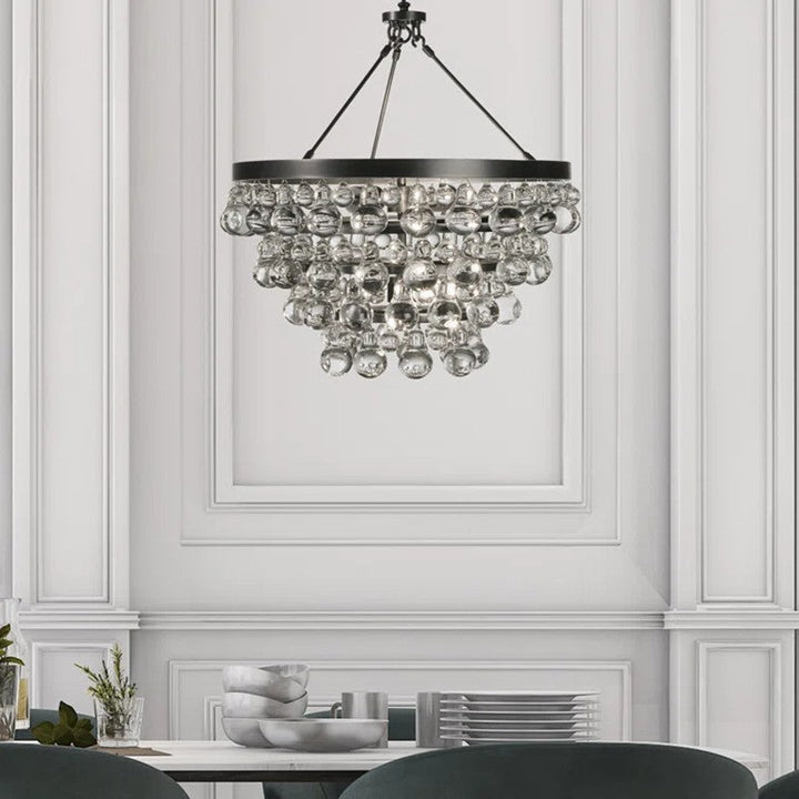 Abbe Bling Round Chandelier 4-Light