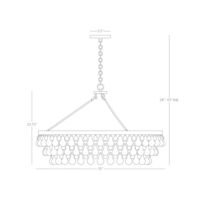 Abbe Bling Round Chandelier 6-Light