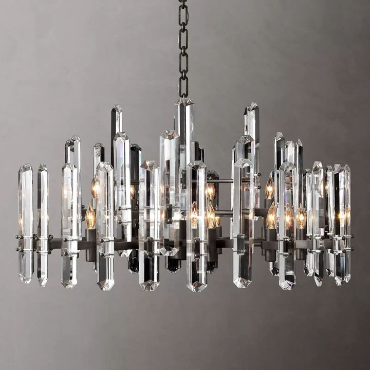 Abigail Prism Round Chandelier 32"(Customized)