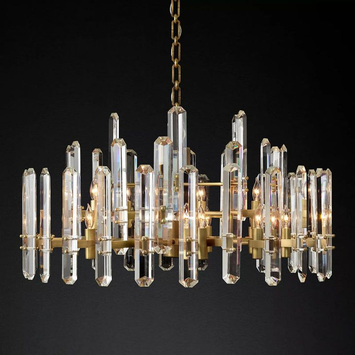 Abigail Prism Round Chandelier 32"(Customized)