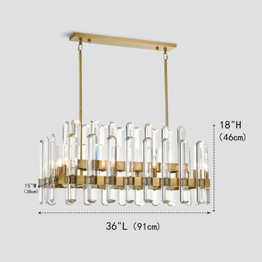 Abigail Crystal Linear Chandelier