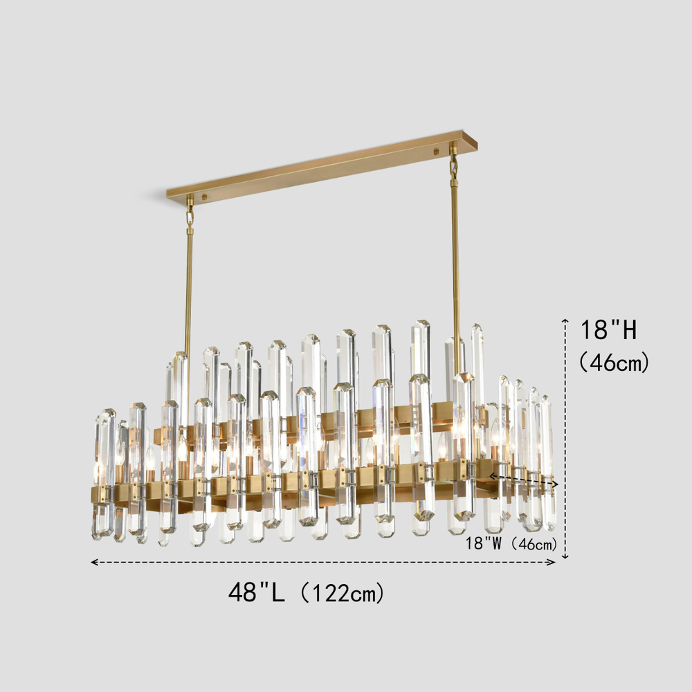 Abigail Crystal Linear Chandelier