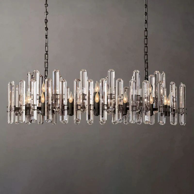 Abigail Prism Linear Chandelier 54"