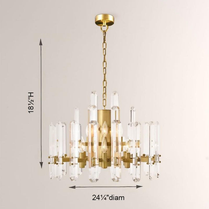 Abigail Prism Round Chandelier 24"