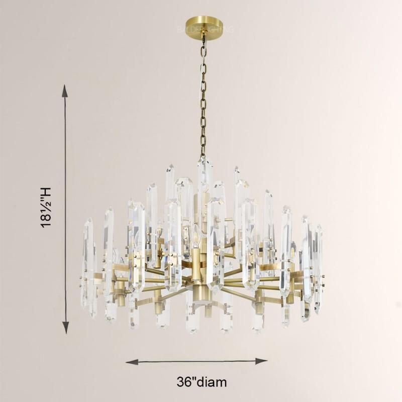 Abigail Prism Round Chandelier 36"