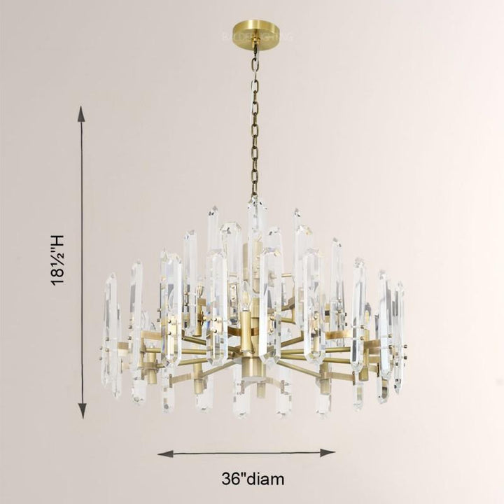 Abigail Prism Round Chandelier 36"