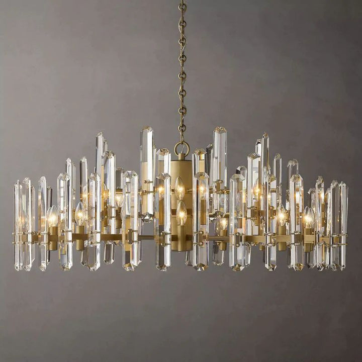 Abigail Prism Round Dining Room Chandelier 48"