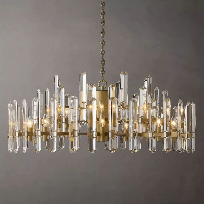 Abigail Prism Round Dining Room Chandelier 48"