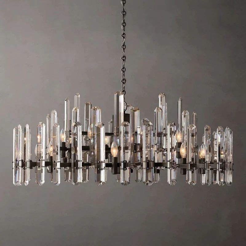 Abigail Prism Round Dining Room Chandelier 48"