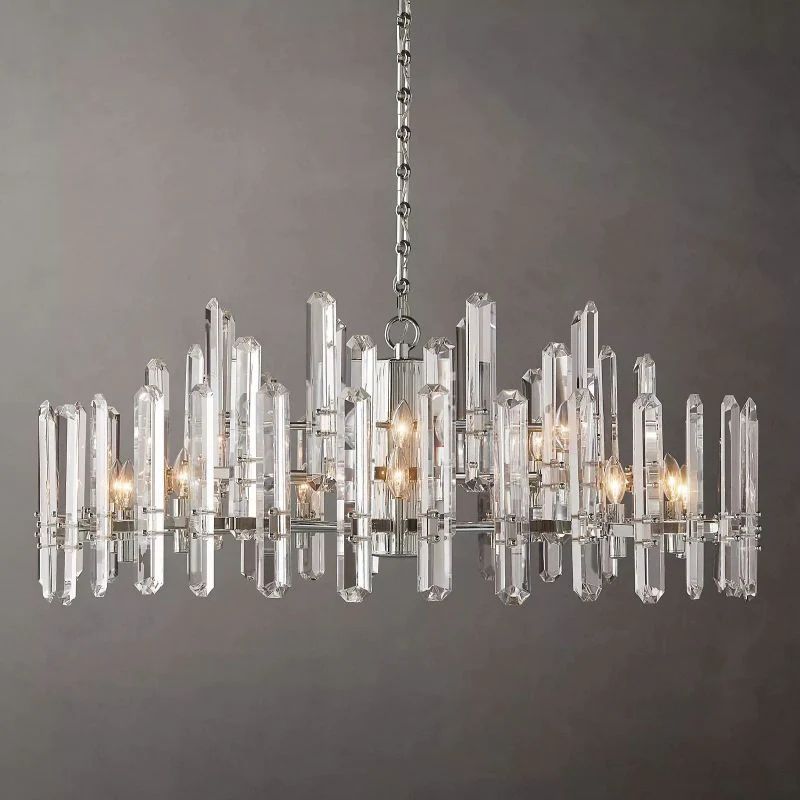 Abigail Prism Round Dining Room Chandelier 48"