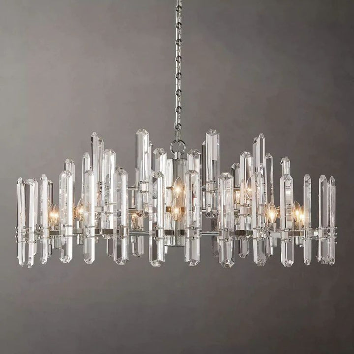 Abigail Prism Round Dining Room Chandelier 48"