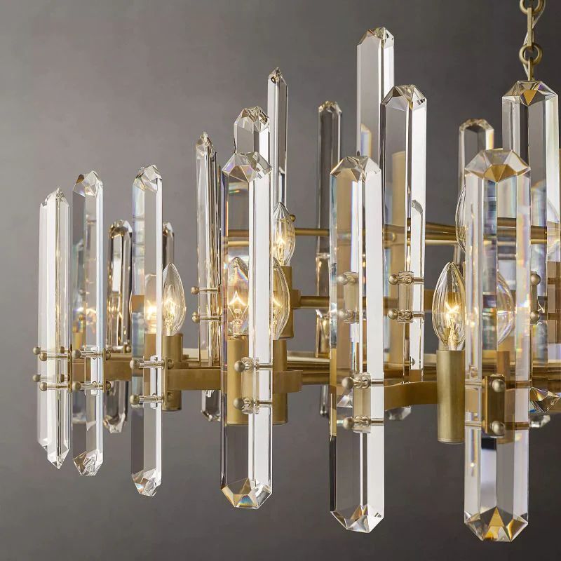Abigail Prism Round Dining Room Chandelier 48"