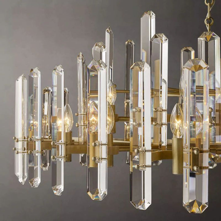 Abigail Prism Round Dining Room Chandelier 48"