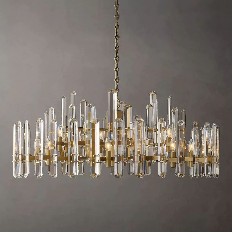 Abigail Prism Round Dining Room Chandelier 48"