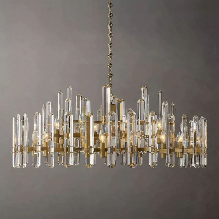 Abigail Prism Round Dining Room Chandelier 48"