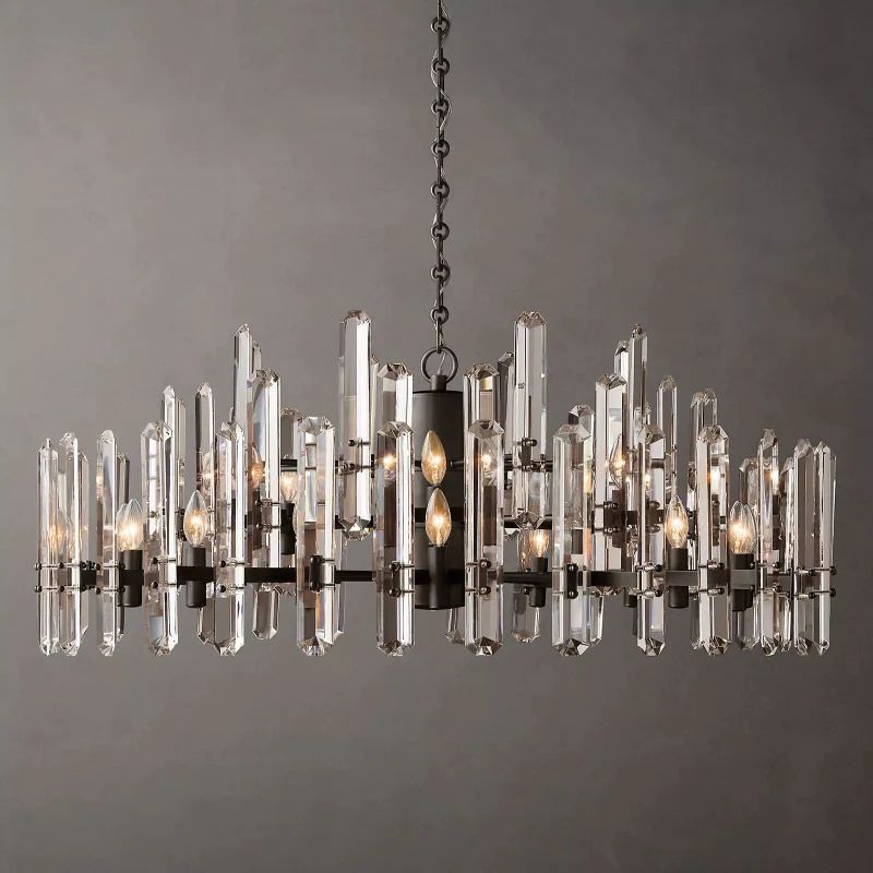 Abigail Prism Round Dining Room Chandelier 48"