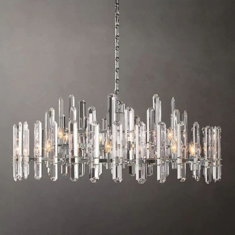 Abigail Prism Round Dining Room Chandelier 48"
