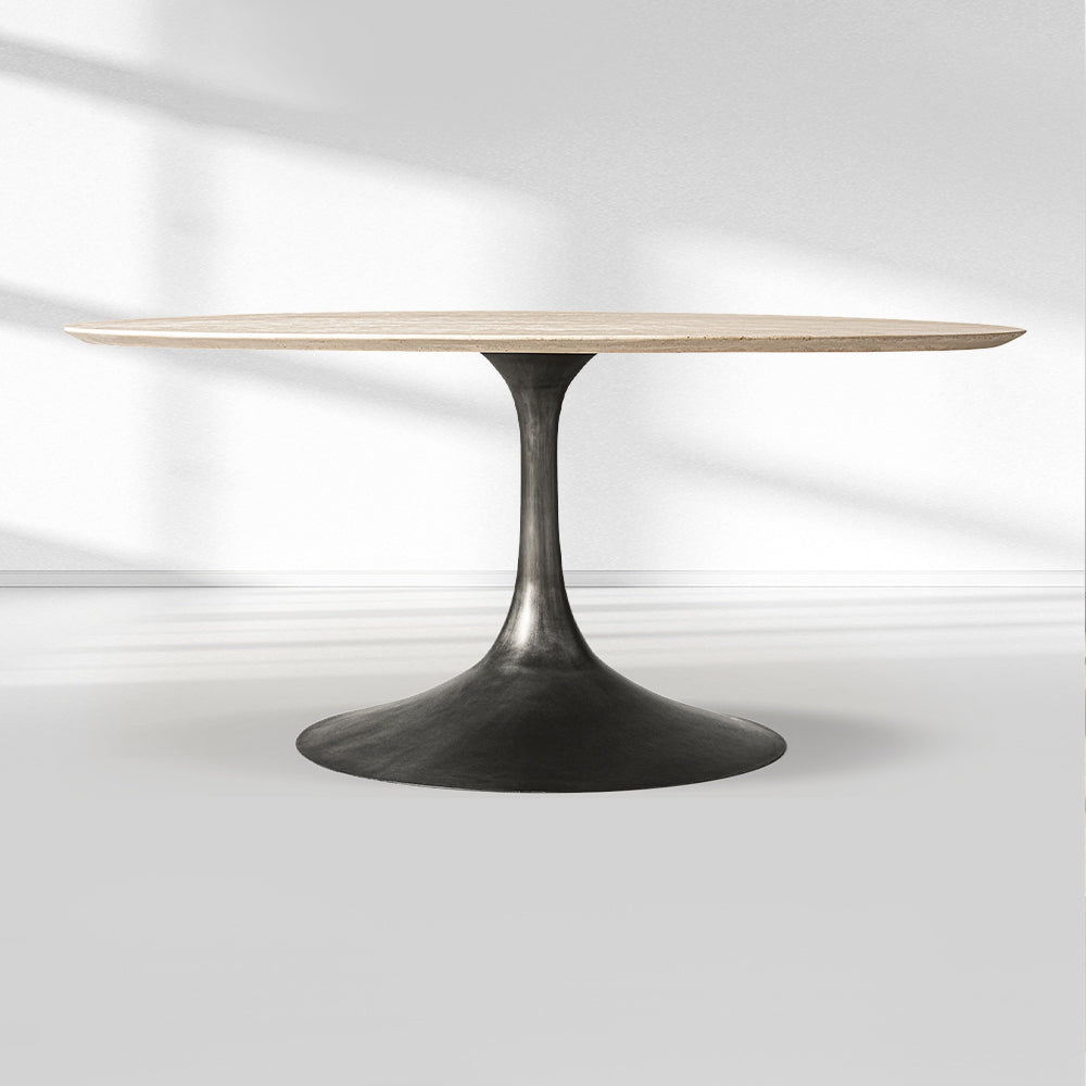 Adol Stone Round Dining Table