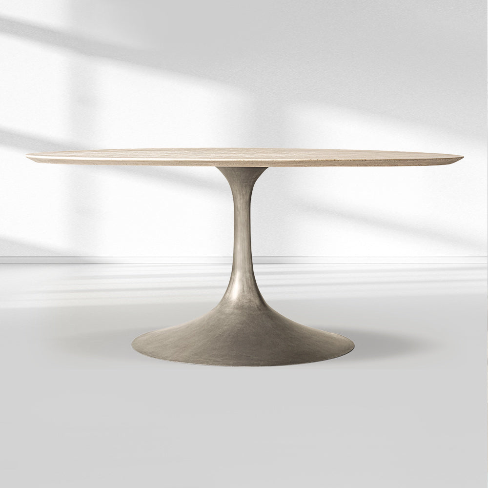 Adol Stone Round Dining Table