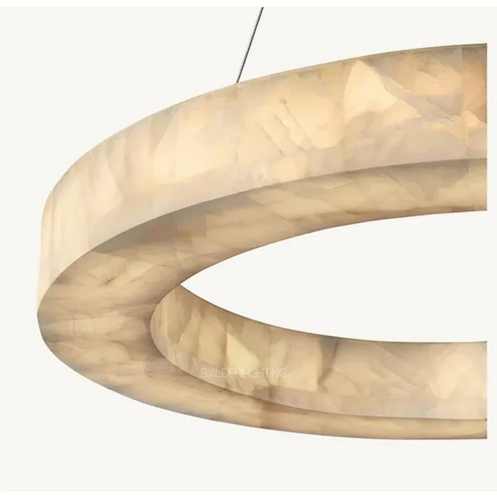 Rivage Alabaster 3-Tier Round Chandelier