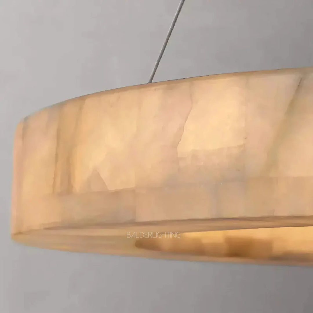 Rivage Alabaster 3-Tier Round Chandelier