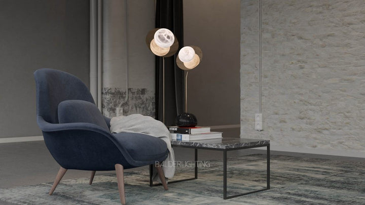 Alabaster Beflex Floor Lamp