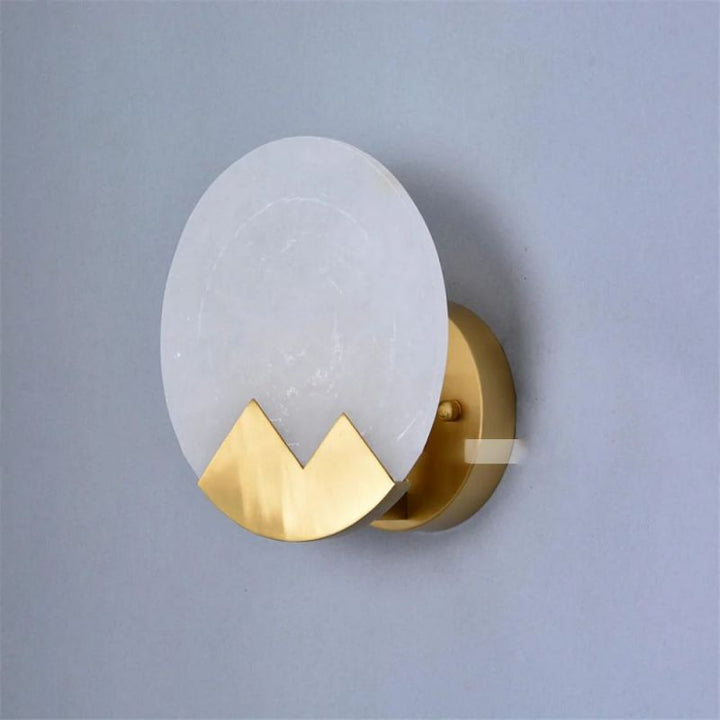 Alabaster Brass Sconce