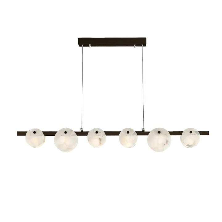 Alabaster Brass & White Snowflake Dining Chandelier