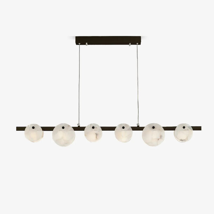 Alabaster Brass & White Snowflake Dining Chandelier