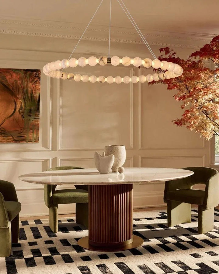 Alabaster Cirque Ring Chandelier