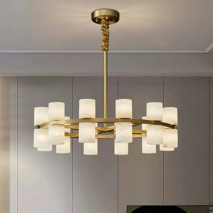 Alabaster Cylinder Chandelier