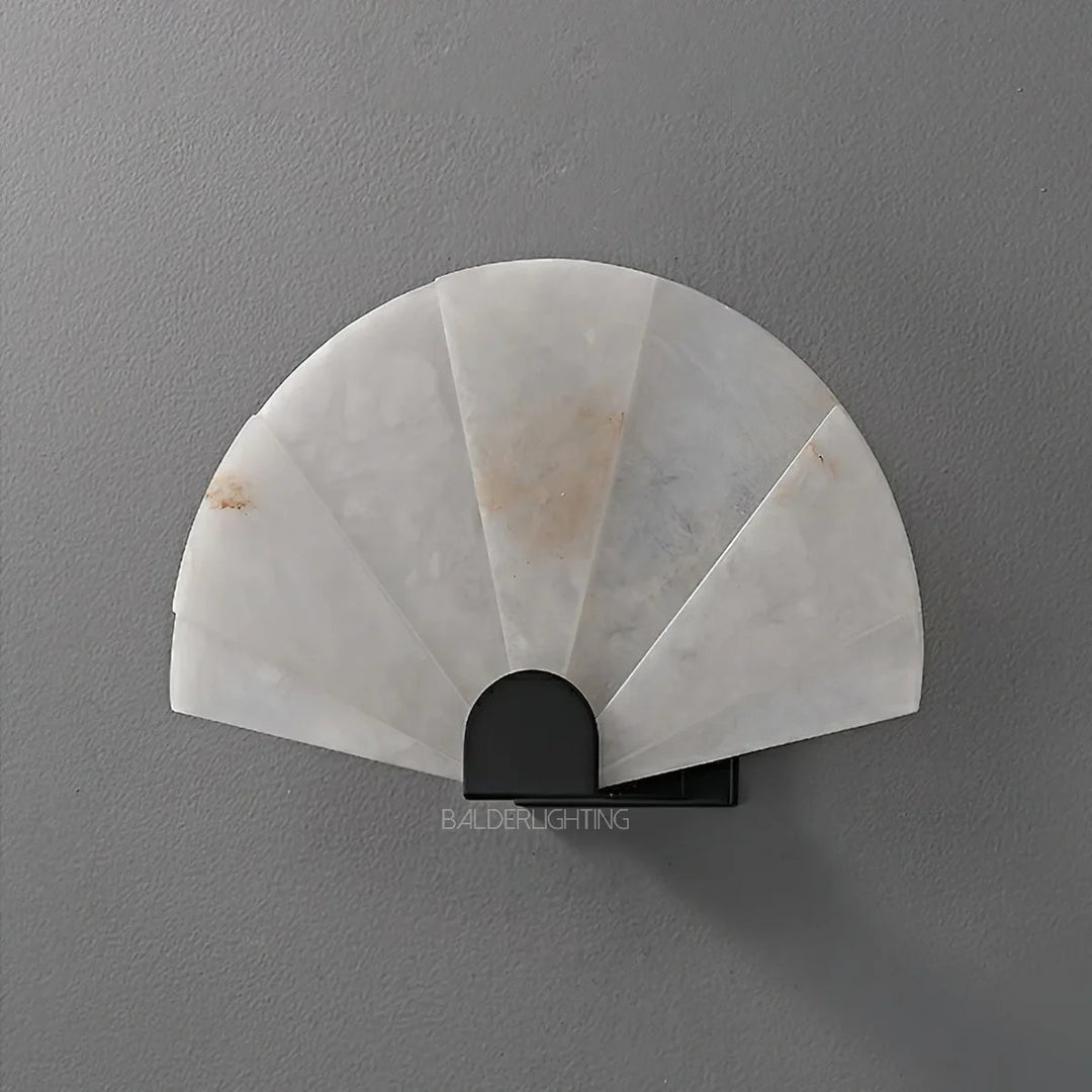Alabaster Fan Wall Sconce