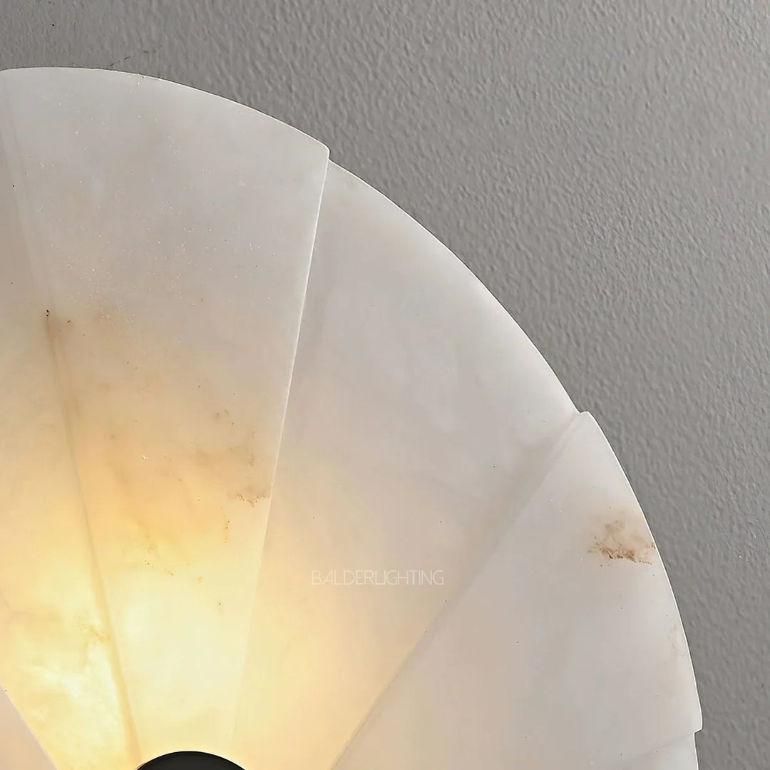 Alabaster Fan Wall Sconce