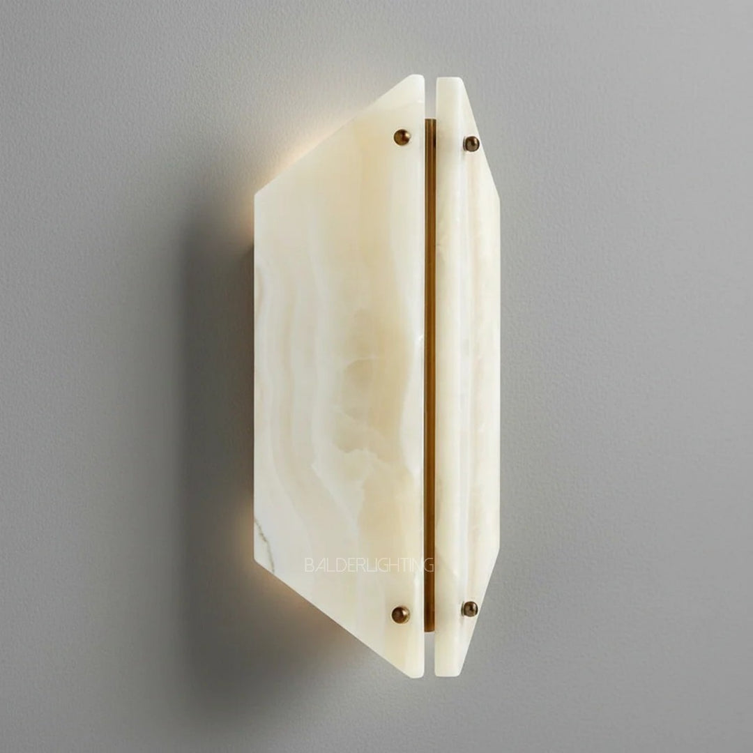 Alabaster Geometric Wall Light Onyx
