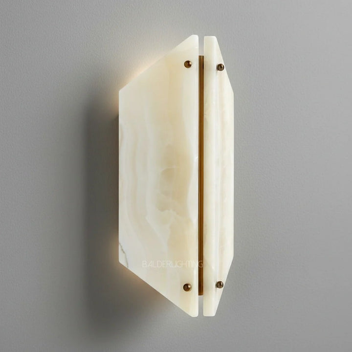 Alabaster Geometric Wall Light Onyx