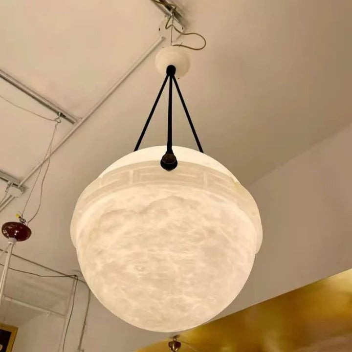 Alabaster Globe Pendant Light