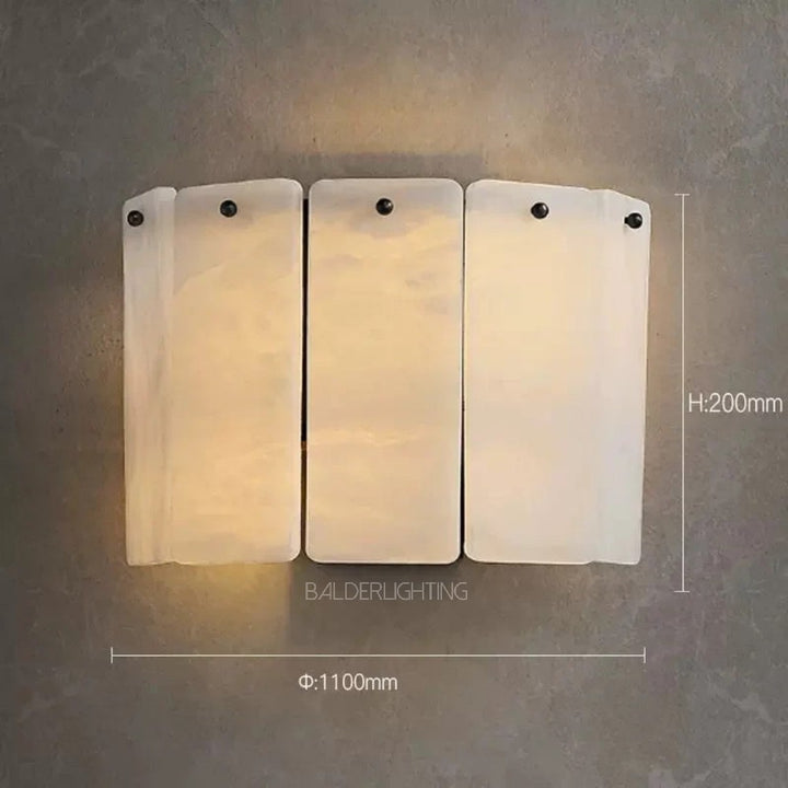 Alabaster Layered Wall Sconce